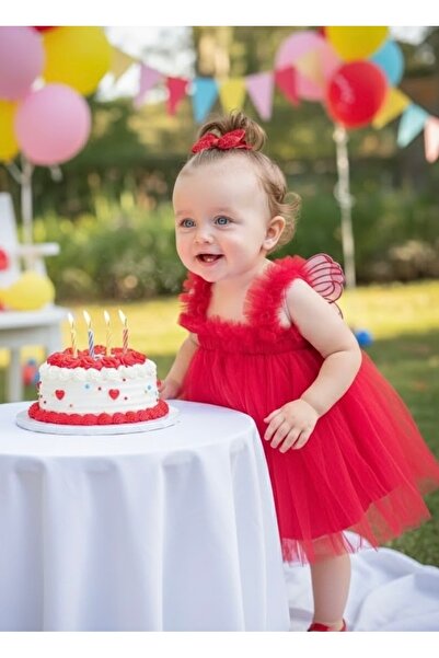 Serackids Kız Bebek Çocuk Kanatlı Doğum Günü Parti Düğün Özel Gün Tüllü Tütü ...