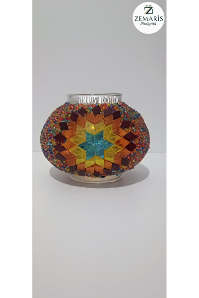 Genel Markalar El Yapımı Otantik Mozaik Avize Aplik Lambader Cam 12 Cm