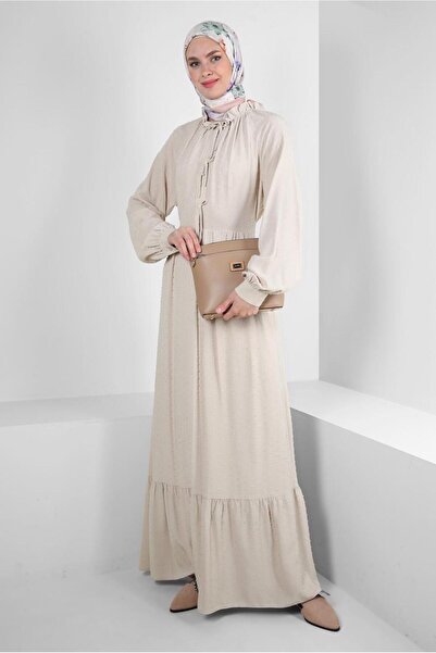 Alvina فستان روبالي بتفاصيل ربط 43744