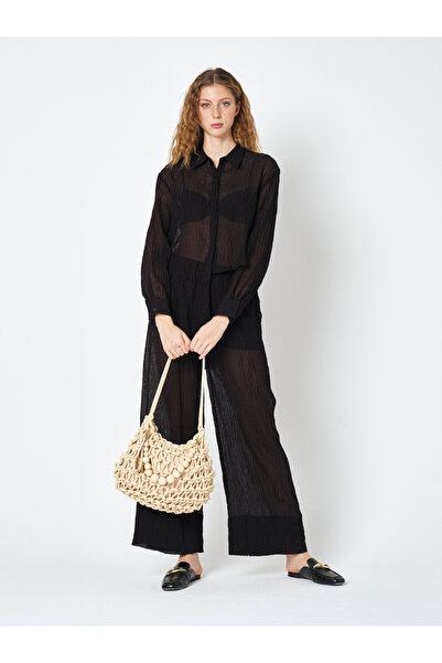 Pierre Cardin Γυναικεία ψάθινη τσάντα ώμου 05pc25y10025