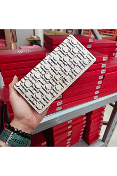 CILMI HARVILL CHHC CHCH Unisex Apricot Rectangle Wallet Bi Fold Letter Print Portable Gift Box Packaging For Business