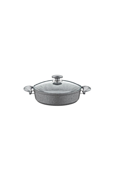 OMS Collection 34 Cm Granite Karnıyarık Pot Gray