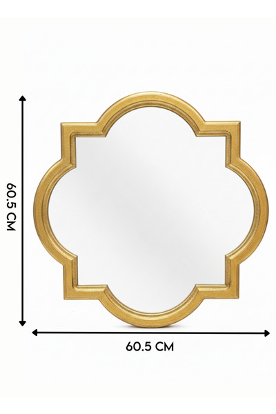 ALQANNAS Luxury gold wooden frame mirror | Decorative mirror with an antique design