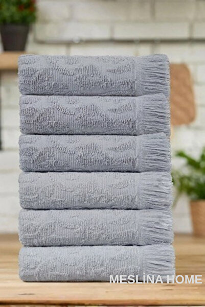 Meslina Home 30X50 cm 6 Piece Kitchen Towel |   Drying Cloth |   Hand Towel Coffee