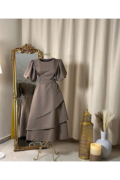 vanus fashion فستان ميدي ( 2 لونين) 4280