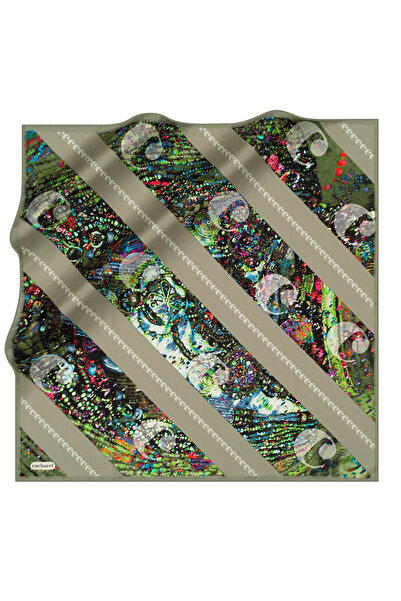 Cacharel Yeşil Karma Desen Tivil Ipek Eşarp 8849313-951