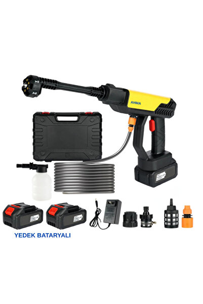 Dearling AHMA A-130 Güçlü Taşınabilir Akülü Oto Yıkama Makinesi Seti (300W, 12.000mAh, YEDEK BATARYALI)
