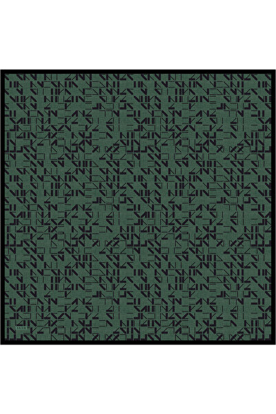 Aker Yeşil İpek Krep Saten Eşarp