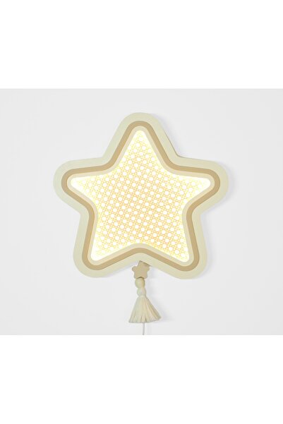 Linvia Kids Yıldız - Çocuk Ahşap LED Gece Lambası