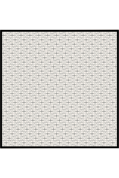 Aker Beyaz İpek Krep Saten Eşarp