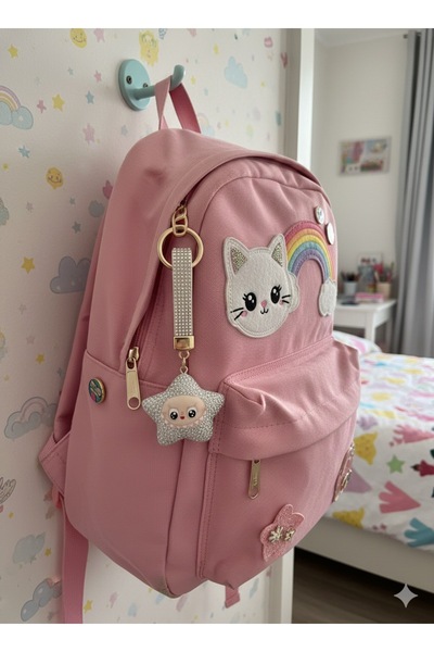 Emsay Store Labubu Çanta Aksesuarı-Labubu Anahtarlık - Taşlı Charm Anahtarlık...