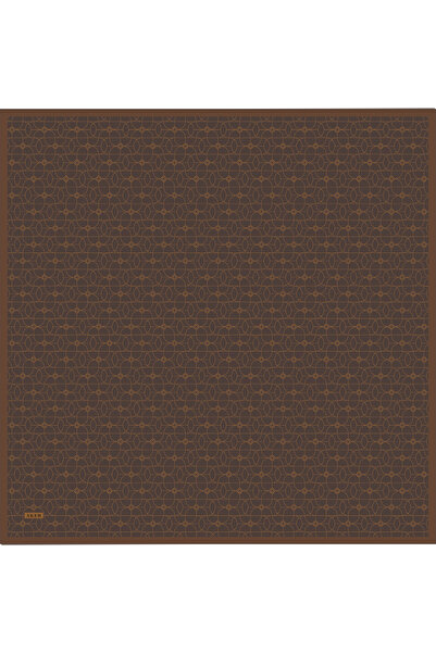 Aker Eșarfă din satin creponat de mătase maro