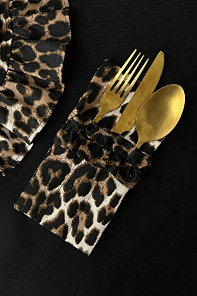 KaiHome Leopard navlaka za 3 odjeljka za viljušku, kašiku i nož, 4 KOMADA