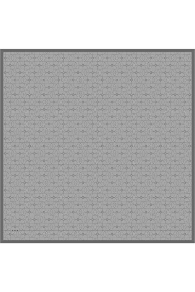 Aker Gri İpek Krep Saten Eşarp