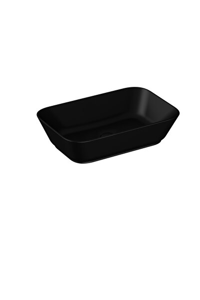 VitrA Geo 7425B083-0016 Dikdörtgen Çanak Lavabo, 60 cm, Mat Siyah