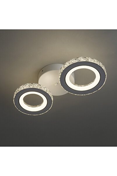 KORMAN TECHNIK Candelabru LED cu telecomandă și cristal NOVA ROTONDA 29W, 2 c...