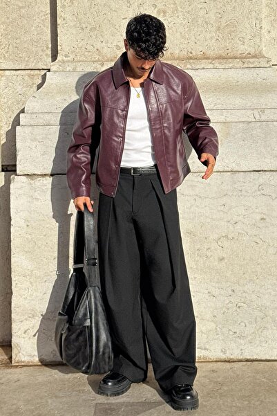 Bershka Tailored fit balloon trousers with darts