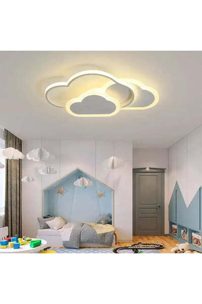 ALC-Shop Lustra LED cu telecomanda RIOKO 53W, 3 Nori, lumina Rece/Calda/Neutra, Dimabila, Alb