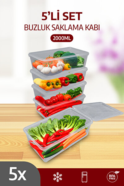 Eynel حاوية تخزين للثلاجة مكونة من 5 قطع، وفريزر عميق، وصندوق تجميد، ومنظم خز...