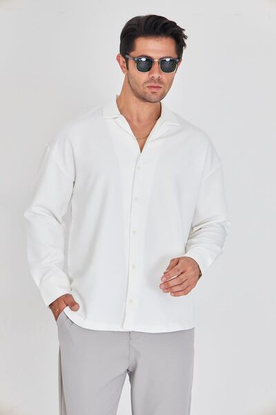 ZİNOX Cămașă pentru bărbați cu mânecă lungă material elastic din țesătură Dab...