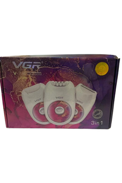 VGR V-736 3in1 Epilasyon Cihazı – Tüy Alıcı, Ayak Törpü & Tıraş Başlıklı Şarjlı Bakım Seti