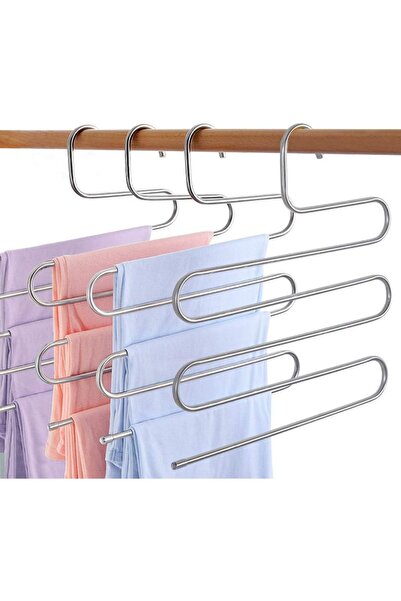 ARVALE 4 Pieces Metal Trouser Scarf Hanger 5 Layers 4 Pieces Hangers