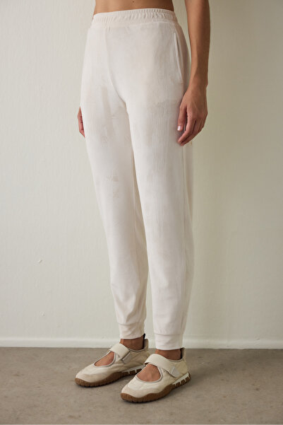 Penti Beige Soft Velvet Warm Thermal Jogger Sweatpants