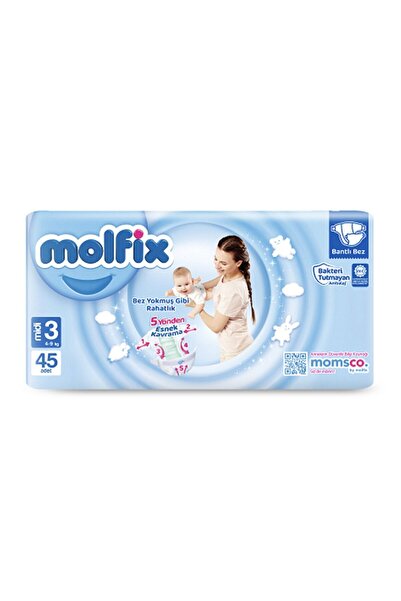 Molfix Molfıx Avantajlı Paket 3 Beden Midi 4-9 Kg 45'li