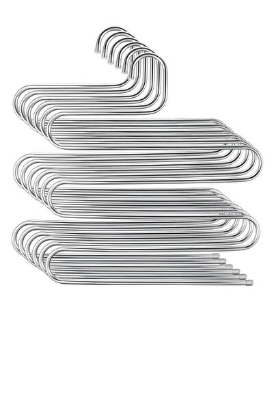 ARVALE 6 Adet Metal Pantolon Eşarp Askısı 5 Katlı 6 Adet Askı