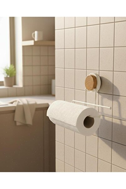 Okyanus Home Ahşap Desenli Magic Fix Sihirli Yapışkan Beyaz Kağıt Havluluk