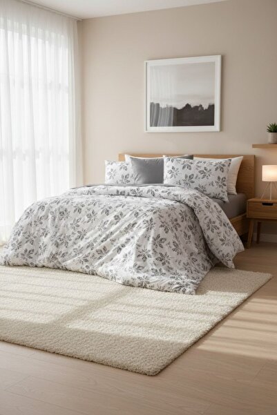 oabhome List Sa deznom Bračni Čaršav kom Set posteljine Ranforce 4 komada