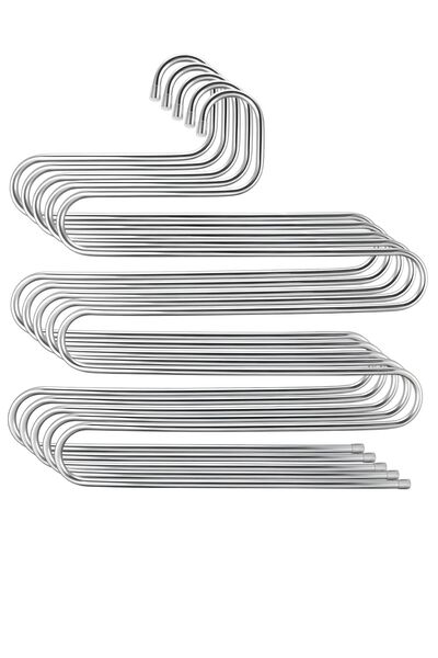 ARVALE 5 Adet Metal Pantolon Eşarp Askısı 5 Katlı 5 Adet Askı