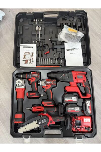 LUNAX Kimmeer Plus 6 Lı Set 2025 Yeni Nesil Hilti-13 Mm Vidalama-testere-makas-spiral-450 Nm Torklu