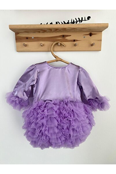 2kids2mom Kız Bebek Çocuk Elbise Uzun Kollu Tüllü Tütü Özel Gün Parti Doğum G...