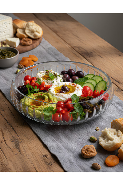 Paşabahçe DEKOR KESME EL İŞÇİLİĞİ SAFİR KASE 22CM CAM KASE