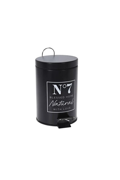 Excellent Houseware waste bin, metal, 17x24.5 cm, 3 l, black