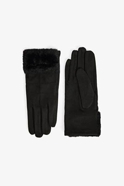 Penti Black Martina Faux Suede Gloves