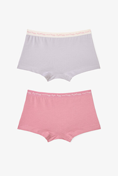 Penti Girl's Striped Heart Patterned 2-Piece Boxer