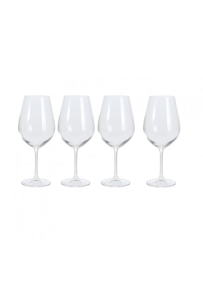 Excellent Houseware Set of 4 wine glasses, crystal glass, 8x24 cm, 690 ml, tr...