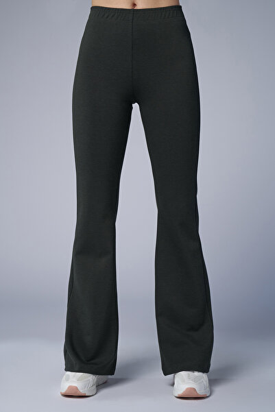 bilcee Kadın Haki Yüksel Bel Flare Pantolon 4555