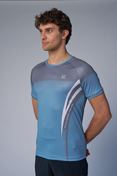 bilcee Erkek Mavi Antrenman Tişört 4577