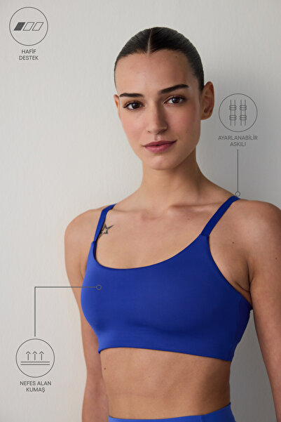 Penti Saks Basic U-Neck Adjustable Strap Low Support Removable Cup Sports Bra