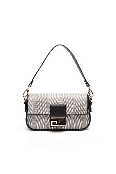 Silver Polo Чорно-біле - Чорна жіноча сумка через плече SP1179