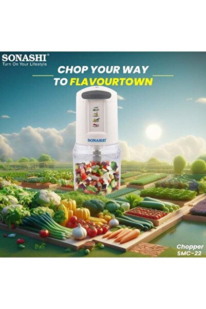 sonashi مفرمة مطبخ مع وعاء من البولي كربونات غير قابل للكسر | مفرمة بشفرات مز...