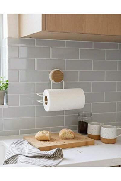 Okyanus Home Ahşap Desenli Magic Fix Sihirli Yapışkan Beyaz Kağıt Havluluk