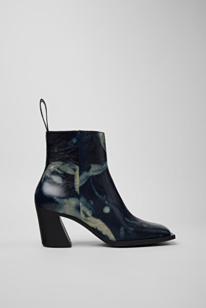 CAMPER Karole Black and Gray Leather Ankle-Length Women's Boots