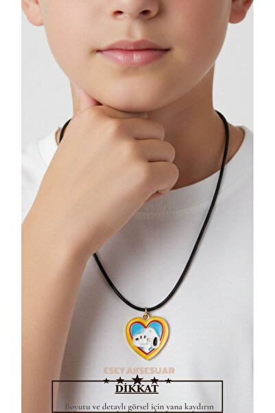 Esey Dizayn Snoopy Kalpli Kolye