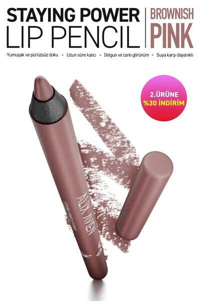 Alix Avien Suya Dayanıklı Uzun Süre Kalıcı Yumuşak Dudak Kalemi - Staying Power Lip Pencil 64 Brownish Pink