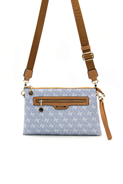 Silver Polo حقيبة كروس نسائية زرقاء - A.Taba SP1129