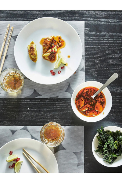 IKEA 6 Kişilik Yemek Takımı.Beyaz Renk Modern.